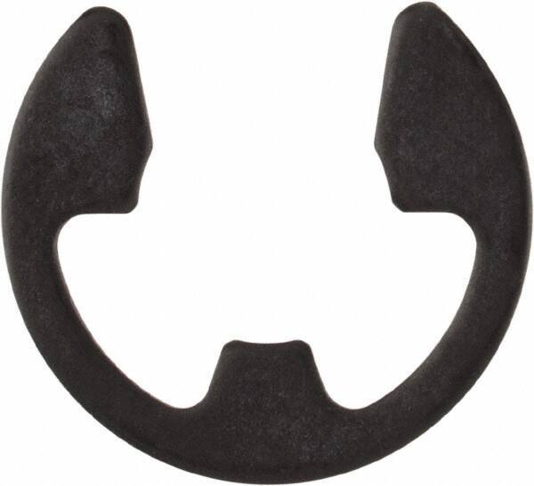 Rotor Clip - 1/4" Groove Diam, 5/16" Shaft Diam, Phosphate Steel, E Style External Retaining Rings - 0.029" Groove Width, 0.031" Groove Depth, 0.025" Ring Thickness, Grade 1060-1090 - Eagle Tool & Supply