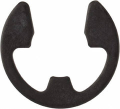 Rotor Clip - 1/4" Groove Diam, 5/16" Shaft Diam, Phosphate Steel, E Style External Retaining Rings - 0.029" Groove Width, 0.031" Groove Depth, 0.025" Ring Thickness, Grade 1060-1090 - Eagle Tool & Supply