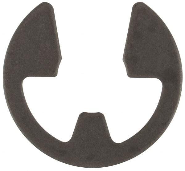 Rotor Clip - 0.21" Groove Diam, 1/4" Shaft Diam, Phosphate Steel, E Style External Retaining Rings - 0.029" Groove Width, 0.02" Groove Depth, 0.025" Ring Thickness, Grade 1060-1090 - Eagle Tool & Supply