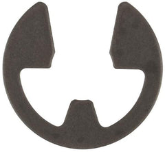 Rotor Clip - 0.21" Groove Diam, 1/4" Shaft Diam, Phosphate Steel, E Style External Retaining Rings - 0.029" Groove Width, 0.02" Groove Depth, 0.025" Ring Thickness, Grade 1060-1090 - Eagle Tool & Supply