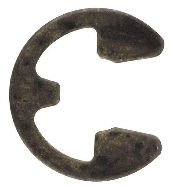 Rotor Clip - 0.147" Groove Diam, 3/16" Shaft Diam, Phosphate Steel, E Style External Retaining Rings - 0.029" Groove Width, 0.02" Groove Depth, 0.025" Ring Thickness, Grade 1060-1090 - Eagle Tool & Supply