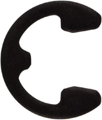Rotor Clip - 0.102" Groove Diam, 9/64" Shaft Diam, Phosphate Steel, E Style External Retaining Rings - 0.02" Groove Width, 0.019" Groove Depth, 0.015" Ring Thickness, Grade 1060-1090 - Eagle Tool & Supply
