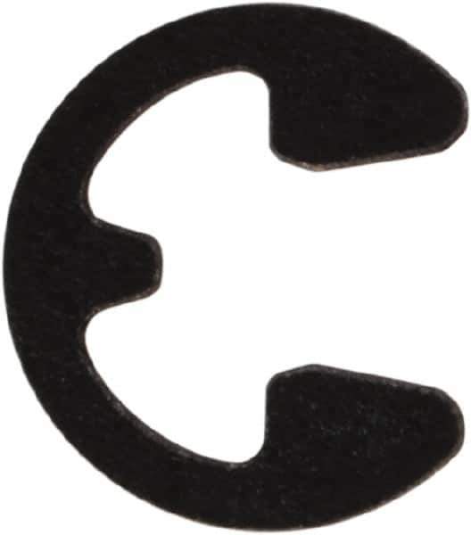 Rotor Clip - 0.074" Groove Diam, 3/32" Shaft Diam, Phosphate Steel, E Style External Retaining Rings - 0.02" Groove Width, 0.01" Groove Depth, 0.015" Ring Thickness, Grade 1060-1090 - Eagle Tool & Supply