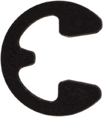 Rotor Clip - 0.074" Groove Diam, 3/32" Shaft Diam, Phosphate Steel, E Style External Retaining Rings - 0.02" Groove Width, 0.01" Groove Depth, 0.015" Ring Thickness, Grade 1060-1090 - Eagle Tool & Supply