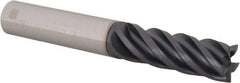 Iscar - 1/2", 5 Flute, Single End, Solid Carbide, Corner Chamfer End Mill - 3-1/2" OAL, 38° Helix, Right Hand Flute, 1-1/4" LOC, Right Hand Cut - Eagle Tool & Supply