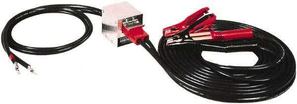 Associated Equipment - 25 Ft. Long, 500 Amperage Rating, Plug in Booster Cable - Black, 4 AWG Wire Guage - Eagle Tool & Supply