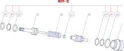 RivetKing - 3 to 6" Seal Kit for Rivet Tool - Eagle Tool & Supply