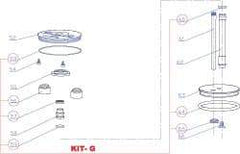 RivetKing - 3 to 6" Seal Kit for Rivet Tool - Includes O-Rings, Buffer, Seal Ring, Piston Ring - Eagle Tool & Supply