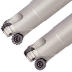Iscar - 32mm Cutting Diam, 32mm Shank Diam, 12mm Max Depth of Cut, Straight Shank Indexable Copy End Mill - 3 Inserts, RCMT/RCCT-MO, RCMT/RCMW/RCCW-FW, RCMW/RCCW-MO Insert, ERW Toolholder, Through Coolant - Eagle Tool & Supply