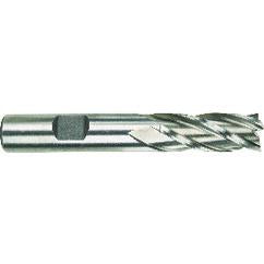 1-1/2 Dia. x 4-1/2 Overall Length 6-Flute Square End High Speed Steel SE End Mill-Round Shank-Center Cutting -Uncoated - Eagle Tool & Supply
