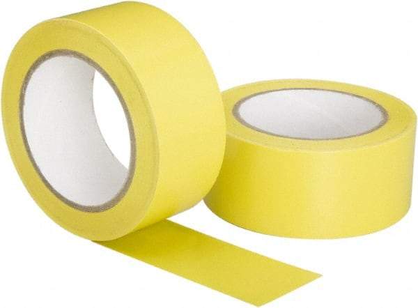 Ability One - Yellow Solid Color Vinyl Tape - 2" Wide x 108' Long, General Traffic - Eagle Tool & Supply