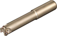 Sumitomo - 1-1/4" Cutting Diam, 1-1/4" Shank Diam, Straight Shank Indexable Copy End Mill - 3 Inserts, QPET, QPMT Insert, WRCX Toolholder, Through Coolant - Eagle Tool & Supply