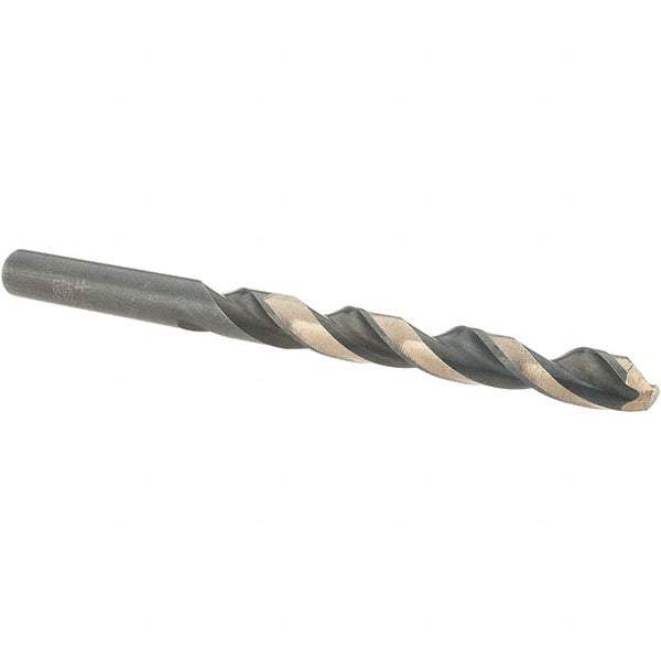 Value Collection - 1/4" 135° High Speed Steel Jobber Drill - Oxide/Gold Finish, Right Hand Cut, Spiral Flute, Straight Shank, 4" OAL, Split Point - Eagle Tool & Supply
