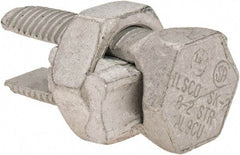 Value Collection - 8 (Solid)/8 (Strand) to 2 (Strand) AWG, Aluminum & Copper Wire Compatible, Silicon Bronze, Hex Split Bolt Connector - Eagle Tool & Supply