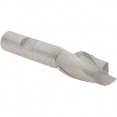 Value Collection - 5/8", 1-1/8" LOC, 1/2" Shank Diam, 3-1/8" OAL, 2 Flute, High Speed Steel Square End Mill - Single End, Uncoated, Spiral Flute, 30° Helix, Centercutting, Right Hand Cut, Right Hand Flute - Eagle Tool & Supply