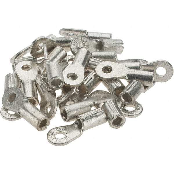Value Collection - 9-7 AWG Noninsulated Crimp Connection Circular Ring Terminal - #10 Stud, Tin Plated Copper Contact - Eagle Tool & Supply