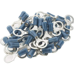 Value Collection - 16-14 AWG Partially Insulated Crimp Connection D Shaped Ring Terminal - 5/16" Stud, Tin Plated Copper Contact - Eagle Tool & Supply