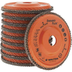 Value Collection - 40 Grit, 5" Disc Diam, 7/8" Center Hole, Type 28 Ceramic Flap Disc - 12,200 Max RPM, Coated - Eagle Tool & Supply