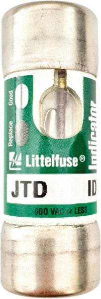 Littelfuse - 300 VDC, 600 VAC, 25 Amp, Time Delay General Purpose Fuse - 2-1/4" OAL, 20 at DC, 200/300 at AC kA Rating, 13/16" Diam - Eagle Tool & Supply