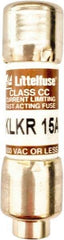 Value Collection - 600 VAC, 15 Amp, Fast-Acting Semiconductor/High Speed Fuse - 1-1/2" OAL, 200 (RMS Symmetrical) kA Rating, 13/32" Diam - Eagle Tool & Supply