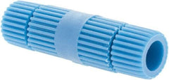 Value Collection - 16 to 14 AWG Compatible, Nylon Fully Insulated, Crimp-On Butt Splice Terminal - 2 Wire Entries, Brass Contacts, Blue - Eagle Tool & Supply