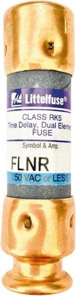 Value Collection - 125 VDC, 250 VAC, 2.5 Amp, Time Delay General Purpose Fuse - 2" OAL, 200 kA Rating, 9/16" Diam - Eagle Tool & Supply