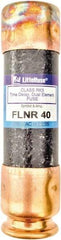 Value Collection - 125 VDC, 250 VAC, 40 Amp, Time Delay General Purpose Fuse - 3" OAL, 200 kA Rating, 13/16" Diam - Eagle Tool & Supply