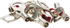 Value Collection - 8 AWG Noninsulated Crimp Connection Square Ring Terminal - 3/8" Stud, 1.31" OAL x 0.56" Wide, Tin Plated Copper Contact - Eagle Tool & Supply