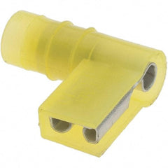 Value Collection - 12 to 10 AWG, Nylon, Fully Insulated, Female Wire Disconnect - 1/4" Wide Tab, Yellow, CSA Certified, UL Listed - Eagle Tool & Supply