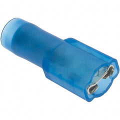 Value Collection - 16 to 14 AWG, Fully Insulated, Female Wire Disconnect - 3/16" Wide Tab, Blue, CSA Certified, UL Listed - Eagle Tool & Supply