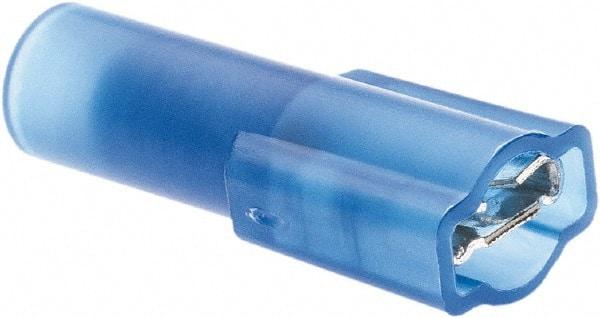 Value Collection - 16 to 14 AWG, Nylon, Fully Insulated, Female Wire Disconnect - 3/16" Wide Tab, Blue, CSA Certified, UL Listed - Eagle Tool & Supply