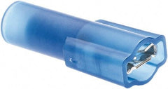 Value Collection - 16 to 14 AWG, Nylon, Fully Insulated, Female Wire Disconnect - 3/16" Wide Tab, Blue, CSA Certified, UL Listed - Eagle Tool & Supply