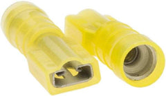 Value Collection - 12 to 10 AWG, Nylon, Fully Insulated, Female Wire Disconnect - 1/4" Wide Tab, Yellow, CSA Certified, UL Listed - Eagle Tool & Supply