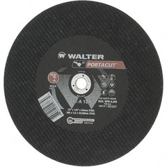 Value Collection - 12" 24 Grit Aluminum Oxide Cutoff Wheel - 1/8" Thick, 20mm Arbor, 6,300 Max RPM - Eagle Tool & Supply