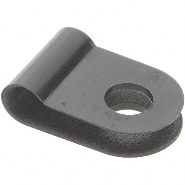 Value Collection - 1/8" Bundle Diam, 0.167" Hole, Nylon Clamp - Black - Eagle Tool & Supply