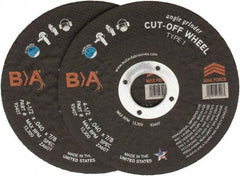Value Collection - 4-1/2" Aluminum Oxide Cutoff Wheel - 0.04" Thick, 7/8" Arbor, 17,000 Max RPM - Eagle Tool & Supply