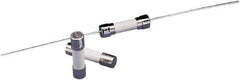 Value Collection - 250 VAC, 8 Amp, Fast-Acting Miniature Glass/Ceramic Fuse - Fuse Holder Mount, 20mm OAL, 5mm Diam - Eagle Tool & Supply