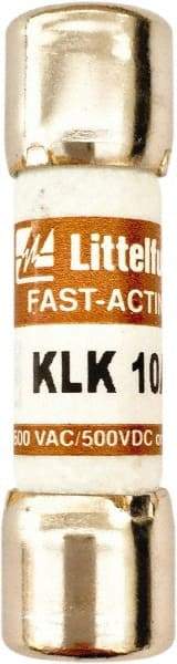 Value Collection - 600 VAC, 10 Amp, Fast-Acting Semiconductor/High Speed Fuse - 1-1/2" OAL, 100 at AC kA Rating, 13/32" Diam - Eagle Tool & Supply