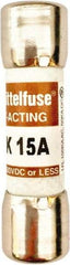 Value Collection - 600 VAC, 15 Amp, Fast-Acting Semiconductor/High Speed Fuse - 1-1/2" OAL, 100 at AC kA Rating, 13/32" Diam - Eagle Tool & Supply