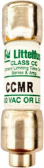 Littelfuse - 500 VDC, 600 VAC, 12 Amp, Time Delay General Purpose Fuse - Fuse Holder Mount, 38.1mm OAL, 20 at DC, 200 (RMS), 300 (Self-Certified) kA Rating, 10.3mm Diam - Eagle Tool & Supply