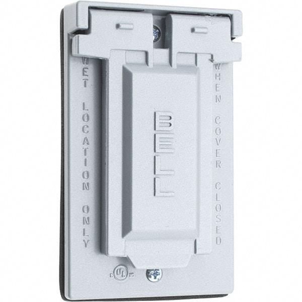 Value Collection - Electrical Outlet Box Stainless Steel GFCI Receptacle Cover - Includes Sealing Gasket - Eagle Tool & Supply