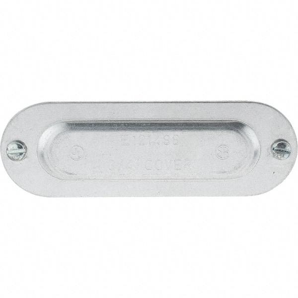 Value Collection - 3/4" Trade, Aluminum Conduit Body Cover Plate - Use with Conduit & Conduit Fittings, Service Entrance Connectors - Eagle Tool & Supply