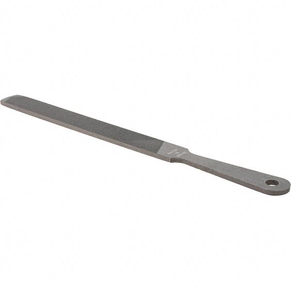 Value Collection - 8" Long, Hand American-Pattern File - Single, Double Cut, 3/16" Overall Thickness, Handle - Eagle Tool & Supply