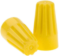 Value Collection - 1, 14 + & 1, 18 to 3, 12 AWG, 1,000 Volt (Lighting) & 600 Volt (Building Wire), Corrosion Resistant & Flame Retardant, Standard Twist on Wire Connector - Yellow, 221°F - Eagle Tool & Supply