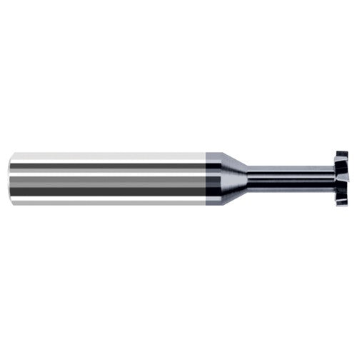 ‎Staggered Tooth - 0.5000″ (1/2″) Cutter Diameter × 0.0050″ Radius × 0.0620″ (1/16″) Width × 1.5000″ (1-1/2″) Neck Length Carbide Corner Radius Stagger Keyseat Cutter, 8 Flutes, AlTiN Coated - Exact Industrial Supply