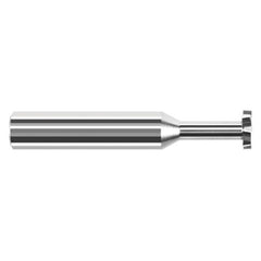 Staggered Tooth - 0.1250″ (1/8″) Cutter Diameter × 0.0050″ Radius × 0.0310″ (1/32″) Width × 0.3750″ (3/8″) Neck Length Carbide Corner Radius Stagger Keyseat Cutter, 6 Flutes