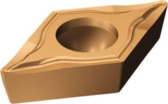 Sandvik Coromant - DCET32.503 UM Grade 1125 Carbide Turning Insert - TiAlN/AlCr2O3 Finish, 55° Diamond, 3/8" Inscr Circle, 5/32" Thick, 0.1mm Corner Radius - Eagle Tool & Supply