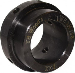 TB Wood's - 1.75" Bore, 3/8" x 3/16" Keyway Width x Depth, 8-1/8" Hub, WE50 Flexible Coupling Shaft Hub - 8-1/8" OD, 2-3/4" OAL, Steel, Type BTS - Eagle Tool & Supply