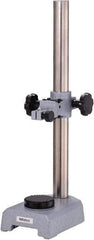 Mitutoyo - Hardened Steel, Rectangular Base, Stand - 430mm High, 168mm Base Length x 45mm Base Height, Includes Holder - Eagle Tool & Supply