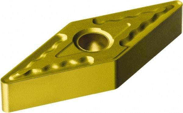 Sandvik Coromant - VNMG331 QM Grade 235 Carbide Turning Insert - TiCN/TiN Finish, 35° Diamond, 3/8" Inscr Circle, 3/16" Thick, 1/64" Corner Radius - Eagle Tool & Supply